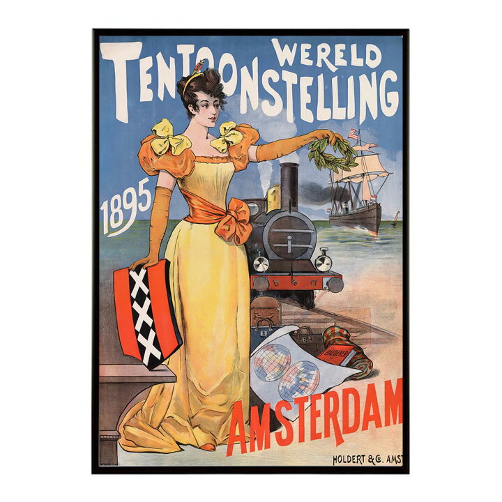楽天市場】Wereld Tentonnstelling 1895 ? Amsterdam超古いポスター 