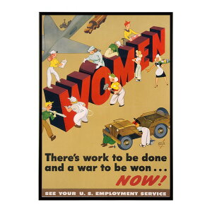 Women;_There�fs_work_to_be_done_and_a_war_to_be_won_�c_Now!���Â��|�X�^�[ ���� �f�W�^�����}�X�^�[ �ÓT �A���e�B�[�N ���� ���a �吳 ���j �C���e���A ������� �v�����g�|�X�^�[ �t�H�g �I�V���� �A�[
