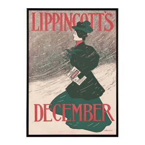 Lippincott�fs_December �����g�� �Â� ���E �|�X�^�[ �C���e���A �N���V�b�N �ÓT ���B���e�[�W �A���e�B�[�N �f�W�^�����}�X�^�[ ������� �v�����g�|�X�^�[ �t�H�g �I�V���� �A�[�g ���_�� �ybn-