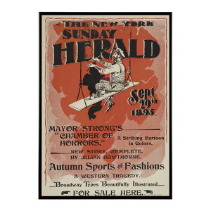 The New York Sunday herald. Sept. 29th �����g�� �Â� ���E �|�X�^�[ �C���e���A �N���V�b�N �ÓT ���B���e�[�W �A���e�B�[�N �f�W�^�����}�X�^�[ ������� �v�����g�|�X�^�[ �t�H�g �I�V���� �A�[�g 