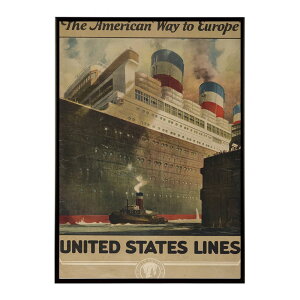 The_American_Way_to_Europe;_United_States_Lines �����g�� �Â� ���E �|�X�^�[ �C���e���A �N���V�b�N �ÓT ���B���e�[�W �A���e�B�[�N �f�W�^�����}�X�^�[ ������� �v�����g�|�X�^�[ �t�H�g �I�V���� 