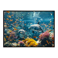 イルカ 海 ブルー ドルフィン 夏 ポスター クジラ シャチ 水族館 水中　南国 ハワイ 自然 サーフ用紙とサ…