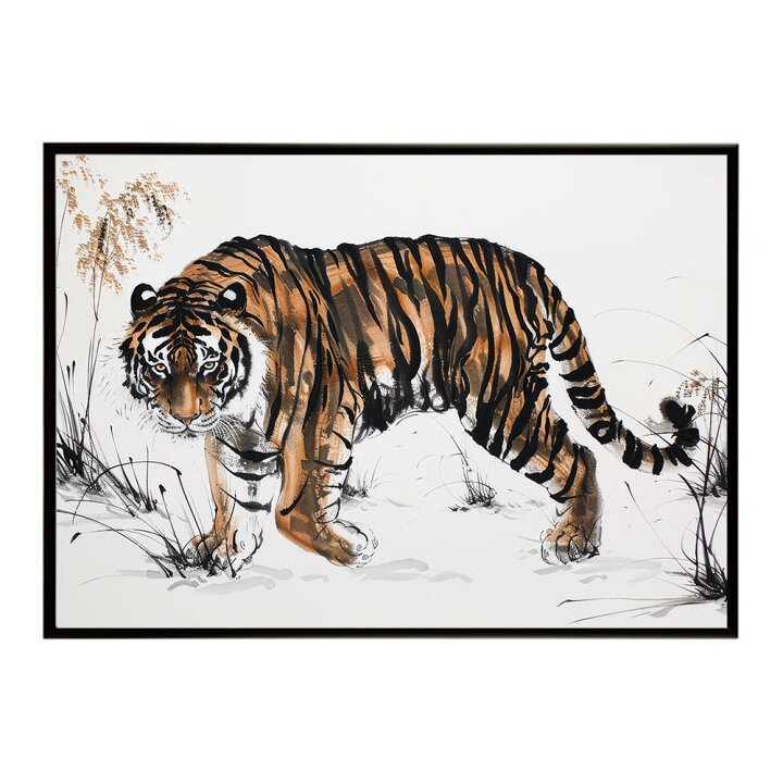 値下げしました！すごい迫力！イタリア製 虎の3Dポスター！ 虎が騙し絵の穴