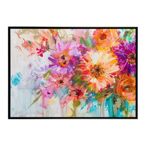 アーティスティックフラワー ポスター お花 絵画 アートフラワー ブーケ 油絵 水彩画 ペンキ 用紙とサイズが選べる インテリア おしゃれ プリントポスター フォト a0 a1 a2 a3 a4 b0 b1 b2 b3 b4 特