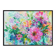 アーティスティックフラワー ポスター お花 絵画 アートフラワー ブーケ 油絵 水彩画 ペンキ 用紙とサイ…