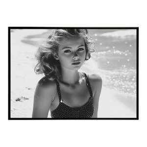サーフガール モノクロ 海 サーフィン サーフボード 美女 1980s レトロ セピア ポスター インテリア おしゃれ プリントポスター フォト オシャレ アート 写真 ビーチ 海岸 夏 お洒落 a0 a1 a2 a3 a4