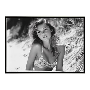 サーフガール モノクロ 海 サーフィン サーフボード 美女 1980s レトロ セピア ポスター インテリア おしゃれ プリントポスター フォト オシャレ アート 写真 ビーチ 海岸 夏 お洒落 a0 a1 a2 a3 a4