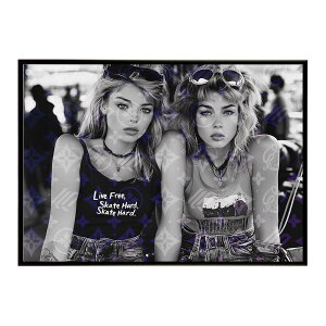 モノグラム ガールズフォト ストリートガール ファッション お洒落 ポスター 用紙とサイズが選べる インテリア おしゃれ プリントポスター フォト 文字 記号 アート モダン シンプル お洒落