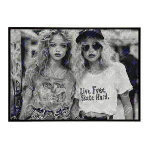 モノグラム ガールズフォト ストリートガール ファッション お洒落 ポスター 用紙とサイズが選べる インテリア おしゃれ プリントポスター フォト 文字 記号 アート モダン シンプル お洒落