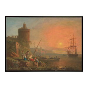 ĚÂG g|X^[ fW^}X^[A coastal landscape at sunset with fisherfolk by the shore CeA a0 a1 a2 a3 a4 b4 b0 b1 b2 b3i G ʉ  _ Vv ybn-poster