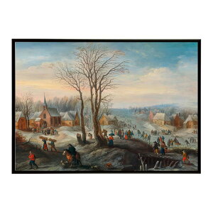 ĚÂG g|X^[ fW^}X^[A winter landscape with numerous figures in a village CeA a0 a1 a2 a3 a4 b4 b0 b1 b2 b3i G ʉ  _ Vv ybn-poster-2667