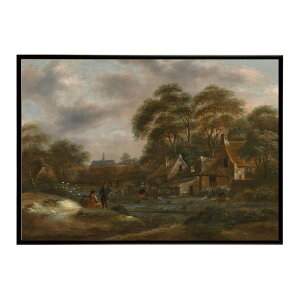 ĚÂG g|X^[ fW^}X^[A wooded landscape with a village CeA a0 a1 a2 a3 a4 b4 b0 b1 b2 b3i G ʉ  _ Vv ybn-poster-2670z