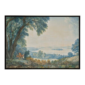 ĚÂG g|X^[ fW^}X^[An extensive view with a lake outside Rome (possibly Lake Bolsena) with figures CeA a0 a1 a2 a3 a4 b4 b0 b1 b2 b3i G ʉ  _ Vv 