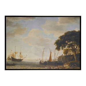 ĚÂG g|X^[ fW^}X^[Coastal Landscape A Dutch Kaag?Tied Up To A Quay A Man Of War Weighing Anchor Beyond CeA a0 a1 a2 a3 a4 b4 b0 b1 b2 b3i G ʉ  _ V