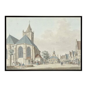 ���E�̌Â��G�� ���g���|�X�^�[ �f�W�^�����}�X�^�[De markt te Vlaardingen met de kerk en het stadhuis �C���e���A a0 a1 a2 a3 a4 b4 b0 b1 b2 b3��i ���G ���ʉ� ������� ���_�� �V���v�� �������ybn-poster-3058