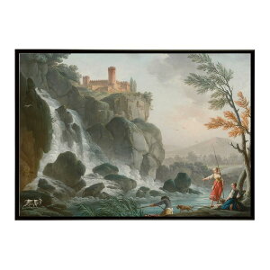 ���E�̌Â��G�� ���g���|�X�^�[ �f�W�^�����}�X�^�[Fishing At The Edge Of A River With A Waterfall Below A Castle �C���e���A a0 a1 a2 a3 a4 b4 b0 b1 b2 b3��i ���G ���ʉ� ������� ���_�� �V���v�� �������ybn-po