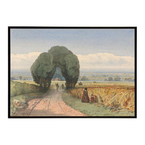 ���E�̌Â��G�� ���g���|�X�^�[ �f�W�^�����}�X�^�[Gloucestershire ? a woman and child on a road bordering fields of ripe corn at Moreton-in-Marsh �C���e���A ��i ���G ���ʉ� ������� ���_�� �V���v�� �������yb