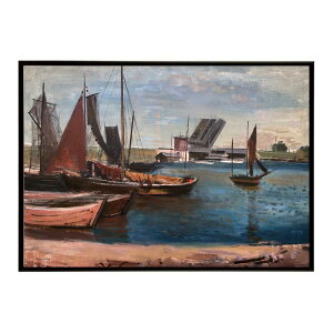 ĚÂG g|X^[ fW^}X^[Hollandischer Hafen mit Zugbrucke und Fischkuttern CeA a0 a1 a2 a3 a4 b4 b0 b1 b2 b3i G ʉ  _ Vv ybn-poster-3420z