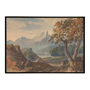 ĚÂG g|X^[ fW^}X^[Landscape with Mountains Lake Castle Seated Figure in Foreground CeA a0 a1 a2 a3 a4 b4 b0 b1 b2 b3i G ʉ  _ Vv ybn-