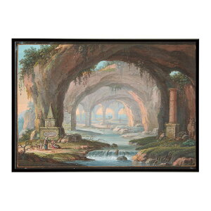 ĚÂG g|X^[ fW^}X^[Landskab med gennembrudte grotter gravmonumenter en flod og figurer CeA a0 a1 a2 a3 a4 b4 b0 b1 b2 b3i G ʉ  _ Vv y