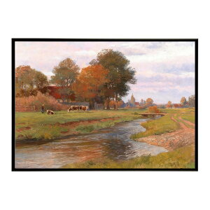 ĚÂG g|X^[ fW^}X^[River Landscape with Small Herd of Cows and a Village in the background CeA a0 a1 a2 a3 a4 b4 b0 b1 b2 b3i G ʉ  _ Vv 