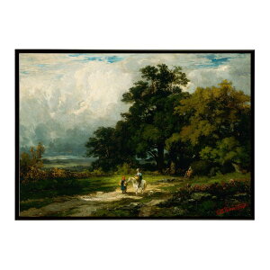 世界の古い絵画 レトロポスター デジタルリマスターUntitled (man on horse with woman and dog) インテリア a0 a1 a2 a3 a4 b4 b0 b1 b2 b3作品 油絵 水彩画 おしゃれ モダン シンプル お洒落【bn-poster-4736】