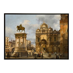 ���E�̌Â��G�� ���g���|�X�^�[ �f�W�^�����}�X�^�[Venice a View of the Campo Santi Giovanni e Paolo with the Equestrian Monument to Bartolomeo Colleoni and the Scuola Grande di San Marco in the Background �C���e���A ������� 