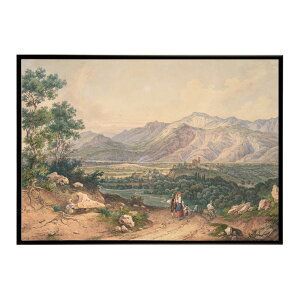 ĚÂG g|X^[ fW^}X^[View of Lebanon after an English Engraving and an Italianate motif of the Sabiner Mountains CeA a0 a1 a2 a3 a4 b4 b0 b1 b2 b3i G ʉ  _ 