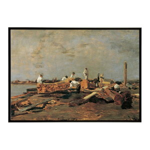 ポスター 名画 絵画 横 a0 a1 a2 a3 a4 b0 b2 b1 b3 b4 ティース川の筏師 インテリア おしゃれ 風景画 デジタルリマスター【bn-poster-5802】