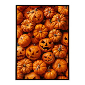 ハロウィーン Halloween パンプキン イベント ジャックオーランタン コスプレ 装飾 オレンジ かぼちゃ おばけ こうもり ホラー ポスター 用紙とサイズが選べる インテリア おしゃれ プリントポスター フォト イラスト お洒落 特大 大きい【lh-poster-9326】