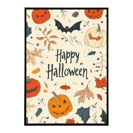 ハロウィーン Halloween パンプキン イベント ジャックオーランタン コスプレ 装飾 オレンジ かぼちゃ おばけ こうもり ホラー ポスター 用紙とサイズが選べる インテリア おしゃれ プリントポスター フォト イラスト お洒落 特大 大きい【lh-poster-9327】