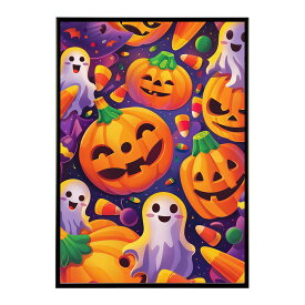 ハロウィーン Halloween パンプキン イベント ジャックオーランタン コスプレ 装飾 オレンジ かぼちゃ おばけ こうもり ホラー ポスター 用紙とサイズが選べる インテリア おしゃれ プリントポスター フォト イラスト お洒落 特大 大きい【lh-poster-9352】