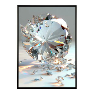 クラッシュストーン 宝石 ジュエル 天然石 クラック ポスター パワー ヒーリング 誕生石 風水 金運 浄化 ルース スピリチュアル インテリア おしゃれ プリントポスター フォト イラスト 【lh-