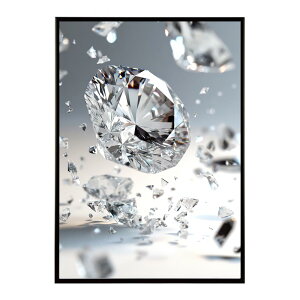 クラッシュストーン 宝石 ジュエル 天然石 クラック ポスター パワー ヒーリング 誕生石 風水 金運 浄化 ルース スピリチュアル インテリア おしゃれ プリントポスター フォト イラスト 【lh-