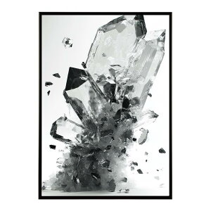 クラッシュストーン 宝石 ジュエル 天然石 クラック ポスター パワー ヒーリング 誕生石 風水 金運 浄化 ルース スピリチュアル インテリア おしゃれ プリントポスター フォト イラスト 【lh-