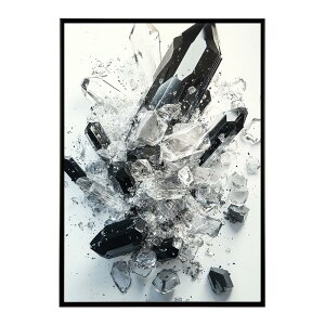 クラッシュストーン 宝石 ジュエル 天然石 クラック ポスター パワー ヒーリング 誕生石 風水 金運 浄化 ルース スピリチュアル インテリア おしゃれ プリントポスター フォト イラスト 【lh-