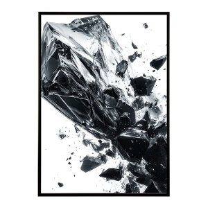 クラッシュストーン 宝石 ジュエル 天然石 クラック ポスター パワー ヒーリング 誕生石 風水 金運 浄化 ルース スピリチュアル インテリア おしゃれ プリントポスター フォト イラスト 【lh-