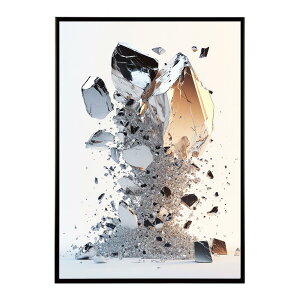 クラッシュストーン 宝石 ジュエル 天然石 クラック ポスター パワー ヒーリング 誕生石 風水 金運 浄化 ルース スピリチュアル インテリア おしゃれ プリントポスター フォト イラスト 【lh-