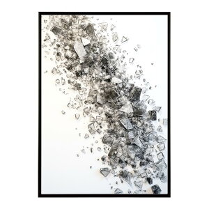 クラッシュストーン 宝石 ジュエル 天然石 クラック ポスター パワー ヒーリング 誕生石 風水 金運 浄化 ルース スピリチュアル インテリア おしゃれ プリントポスター フォト イラスト 【lh-