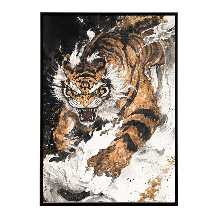 楽天市場】トラ 虎 絵画 掛け軸風 浮世絵 画家 日本 和風 絵 アート 