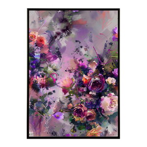 アーティスティックフラワー ポスター 花 絵画 アート 画家 名画 コンセプトアート 油絵 水彩画 絵具 リビング 寝室 玄関 おしゃれ インテリア フラワーアート 大人可愛い 【lh-poster-10961】