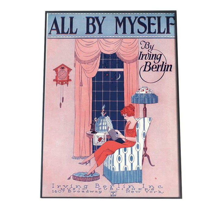 楽天市場】海外 レトロ ポスター All by myself (1921) レトロ 