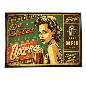 レトロ ブリキ風 アメリカン ポスター 【選べる全サイズ＆用紙】 アートプリント ポスター インテリア おしゃれ 海外 ヴィンテージ 昭和 モダン シンプル オシャレ お洒落 a0 a1 a2 a3 a4 b0 b1 b2 b3 b4 特大 大きい 小さい 横【lh-poster-704】