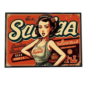 ブリキ風 アメリカン 海外 ヴィンテージ 昭和 ポスター 【選べる全サイズ＆用紙】 アートプリント ポスター インテリア おしゃれ レトロ モダン シンプル オシャレ お洒落 a0 a1 a2 a3 a4 b0 b1 b2 b3 b4 特大 大きい 小さい 横【lh-poster-714】