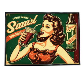 おしゃれ レトロ ブリキ風 アメリカン 海外 ヴィンテージ ポスター 【選べる全サイズ＆用紙】 アートプリント ポスター インテリア 昭和 モダン シンプル オシャレ お洒落 a0 a1 a2 a3 a4 b0 b1 b2 b3 b4 特大 大きい 小さい 横【lh-poster-727】