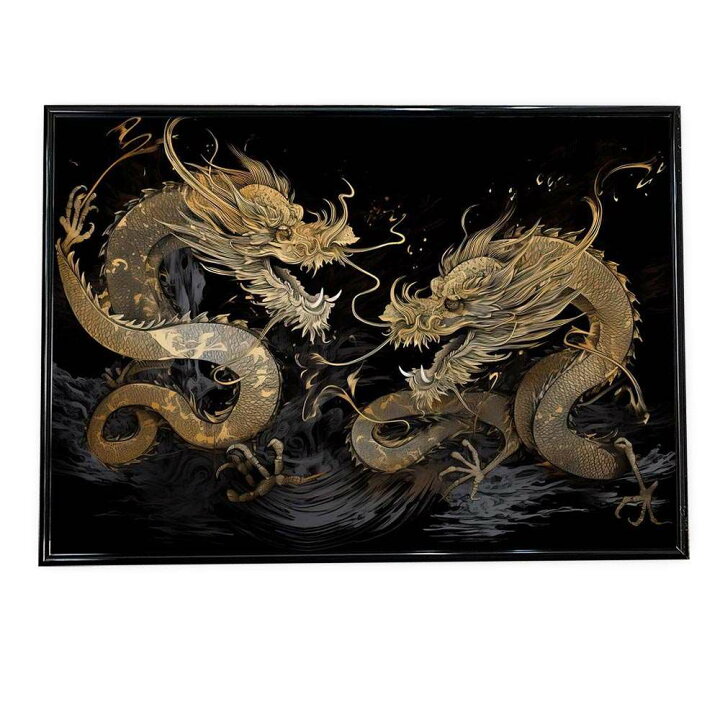 楽天市場】金 龍 ドラゴン 風水 ポスター 【選べる全サイズ＆用紙 