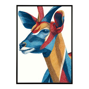 アートポスター 動物 カラフル ペイントアート 光沢 水彩画風 モダン 壁掛けポスター アニマルアート 鹿 狐 狼 猫 虎 兎 シリーズ 絵画風 おしゃれ インテリア プリントポスター フォト イラ