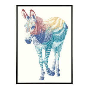 アートポスター 動物 カラフル ペイントアート 光沢 水彩画風 モダン 壁掛けポスター アニマルアート 鹿 狐 狼 猫 虎 兎 シリーズ 絵画風 おしゃれ インテリア プリントポスター フォト イラ