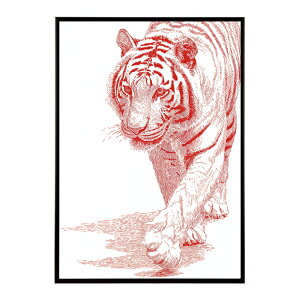 アートポスター 動物 カラフル ペイントアート 光沢 水彩画風 モダン 壁掛けポスター アニマルアート 鹿 狐 狼 猫 虎 兎 シリーズ 絵画風 おしゃれ インテリア プリントポスター フォト イラ