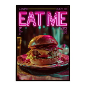 �n���o�[�K�[�|�X�^�[ �A�����J���|�X�^�[ �n���o�[�K�[ �A�[�g ���g���f�U�C�� EAT ME TASTY �J�t�F���� �C���e���A ������� �v�����g�|�X�^�[ �t�H�g �C���X�g ������ ���� �傫���ylm-poster-5